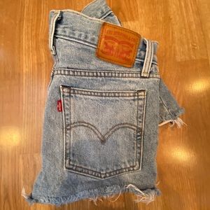 Women’s Levi jean shorts, size 26.